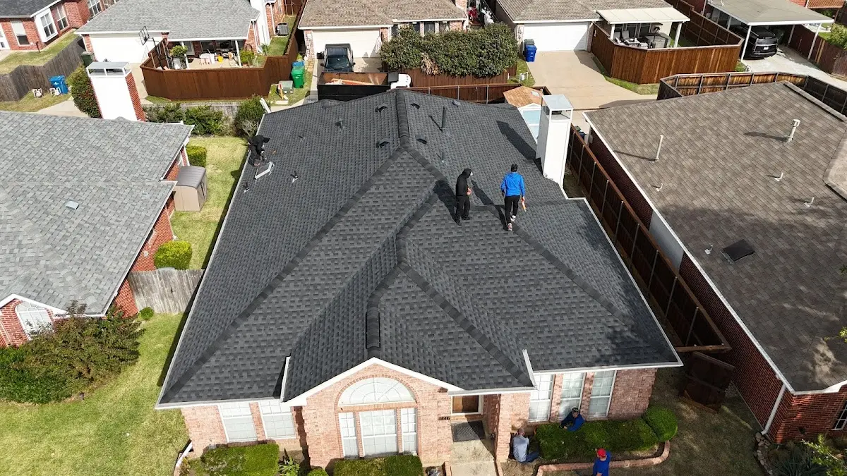 Slate & Tile Roof Repair work in progress on a El Dorado Hills property